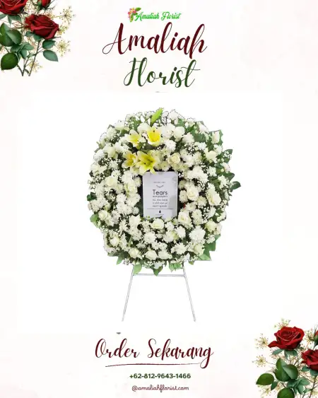 Krans Bunga Duka Penumangan