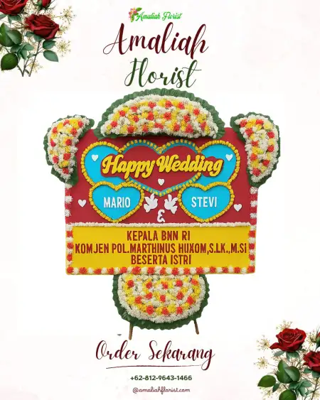 Papan Bunga Pernikahan Penumangan